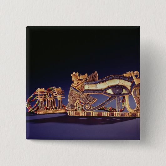 胸Djedの柱および胸wedjetの目 缶バッジ (正面)