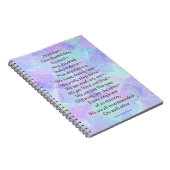 能力ない不能の詩80のページのノート ノートブック (右側)