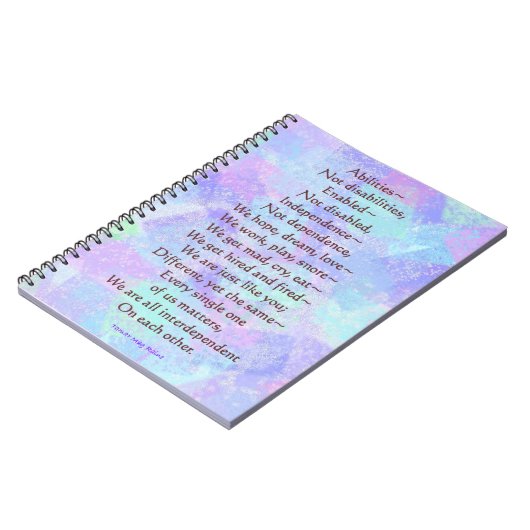 能力ない不能の詩80のページのノート ノートブック (左側)