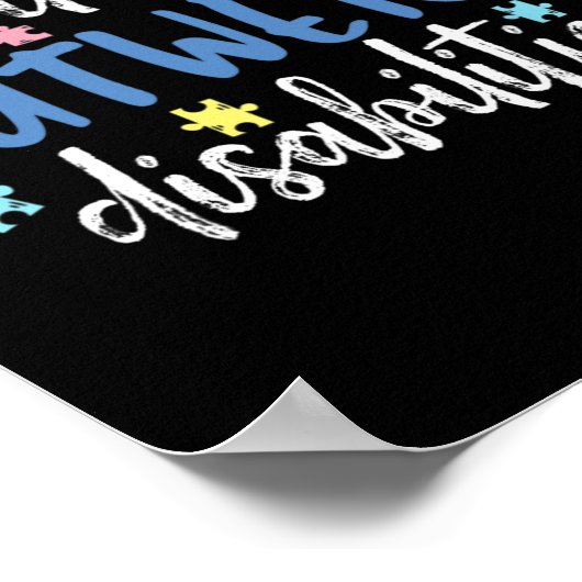 能力は障害の自閉症意識を上回る ポスター (角)