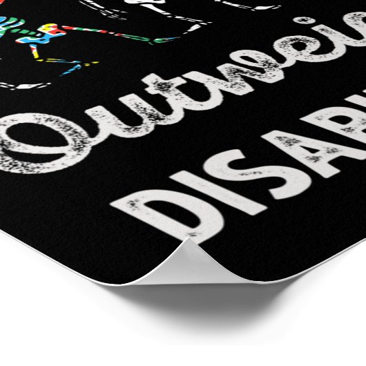 能力は障害を上回る自閉症意識D ポスター (角)