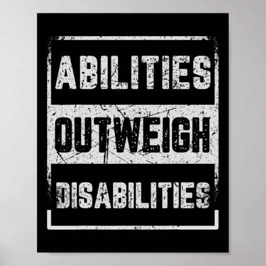 能力は障害を上回る自閉症意識D ポスター (正面)