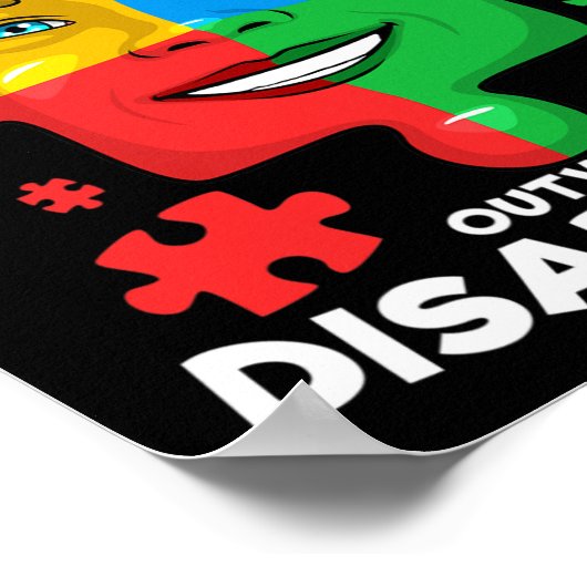 能力は障害を上回る自閉症意識I ポスター (角)