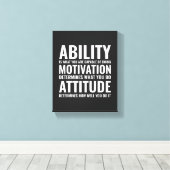 能力動機づけ姿勢やる気を起こさせるウォールアート キャンバスプリント (インサイチュ (ウッドフロア))