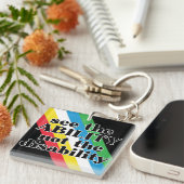 能力障害プライドを参照感動的 キーホルダー (正面右)