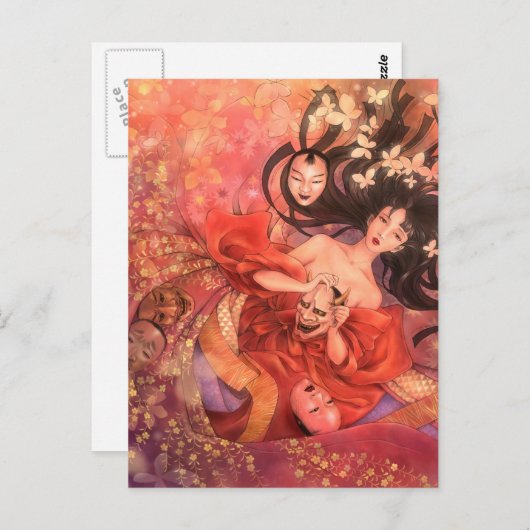 能日本の面ファンタジー絵葉書 ポストカード (正面/裏面)