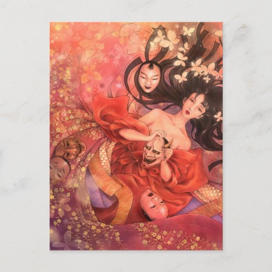 能日本の面ファンタジー絵葉書 ポストカード (正面)