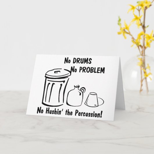 能普信の打楽器 カード (黄色い花)