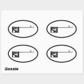 脂っこいステッカー~脂っこいポール~グロスター, MA 楕円形シール (シート)