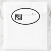 脂っこいステッカー~脂っこいポール~グロスター, MA 楕円形シール (バッグ)