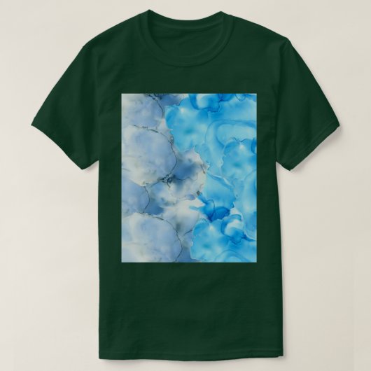 脂っこいブルーミニマル Tシャツ (デザイン正面)
