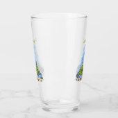 脂肪おもしろい空腹のグリーンフィッシュ魚釣り漫画 タンブラーグラス (左)