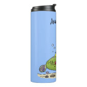 脂肪おもしろい空腹のグリーンフィッシュ魚釣り漫画 タンブラー (回転左)