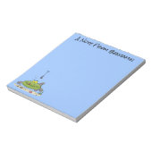 脂肪おもしろい空腹のグリーンフィッシュ魚釣り漫画 ノートパッド (回転)