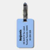 脂肪おもしろい空腹のグリーンフィッシュ魚釣り漫画 ラゲッジタグ (裏面縦)