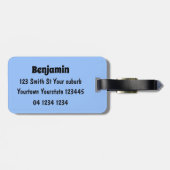 脂肪おもしろい空腹のグリーンフィッシュ魚釣り漫画 ラゲッジタグ (裏面横)