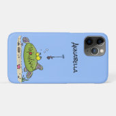 脂肪おもしろい空腹のグリーンフィッシュ魚釣り漫画 Case-Mate iPhoneケース (裏面(横))