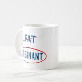 脂肪または妊娠、妊娠の暴露 コーヒーマグカップ (正面左)