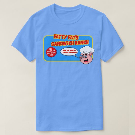 脂肪サンドイッチランチ Tシャツ (デザイン正面)