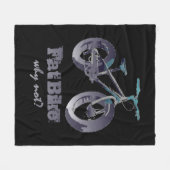 脂肪バイクなぜ脂肪やる気を起こさせるバイクと引用文しない フリースブランケット (正面(横))