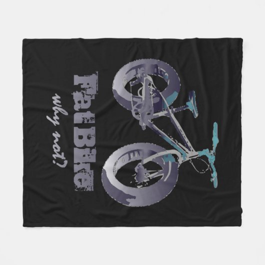 脂肪バイクなぜ脂肪やる気を起こさせるバイクと引用文しない フリースブランケット (正面(横))