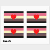 脂肪プライドフラグ 長方形シール (シート)