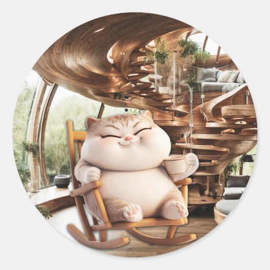 脂肪分と生臭いコーヒー時間 ラウンドシール (正面)