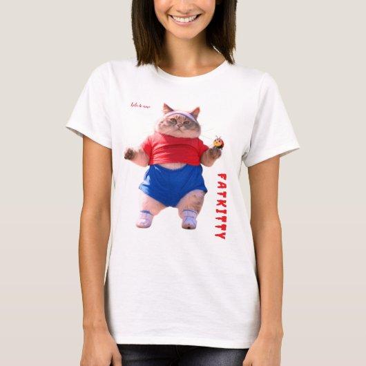 脂肪子猫シール Tシャツ (正面)