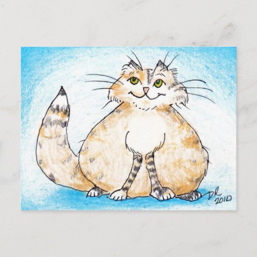 脂肪子猫脂肪子猫どこにいたの？ ポストカード (正面)