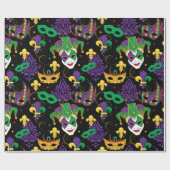 脂肪火曜マルディグラスカーニバル ラッピングペーパー (フラット)