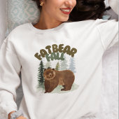 脂肪熊秋、松木林の水色おもしろい スウェットシャツ