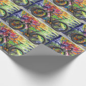 脂肪自転車と炎 ラッピングペーパー (角)