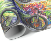 脂肪自転車と炎 ラッピングペーパー (ロールコーナー)