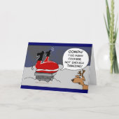 脂肪詰まりサンタおもしろいクリスマス踊り漫画 シーズンカード (正面)