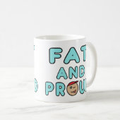 脂肪誇りを持ったと コーヒーマグカップ (正面右)