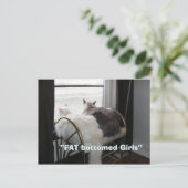 脂肪質のお尻の女の子の郵便はがき ポストカード (スタンド正面)