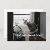 脂肪質のお尻の女の子の郵便はがき ポストカード (正面/裏面)