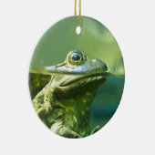 脂肪質のカエル セラミックオーナメント (右)
