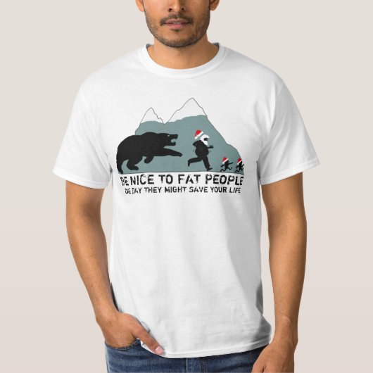 脂肪質のサンタ Tシャツ (正面)