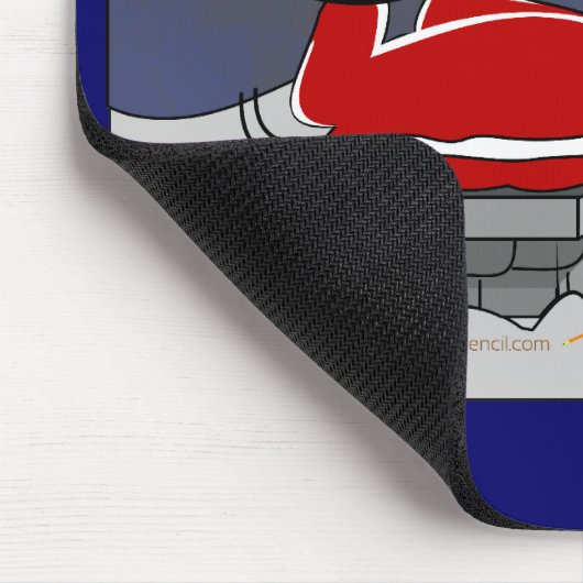 脂肪質のスタックしたサンタのおもしろいなクリスマスの踊りの漫画 マウスパッド (コーナー)