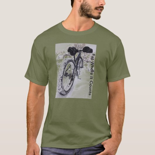 脂肪質のバイクのマウンテンバイクのTシャツ Tシャツ (正面)