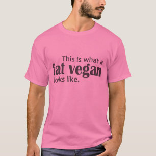脂肪質のビーガン(灰色) Tシャツ