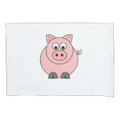 脂肪質のピンクの豚のよう 枕カバー (正面)