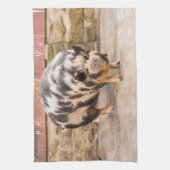 脂肪質のブタ キッチンタオル (縦)