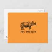 脂肪質のユニコーン ポストカード (正面/裏面)