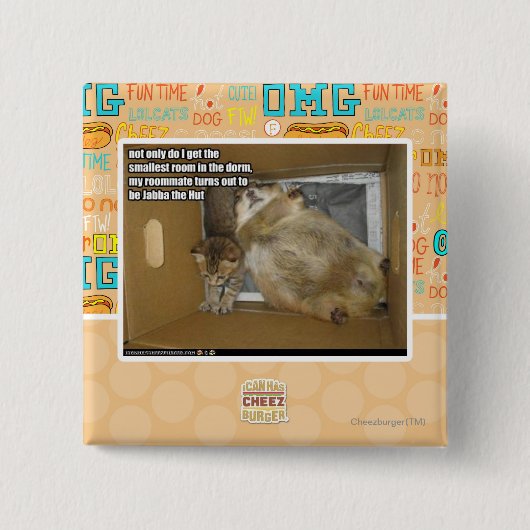 脂肪質のルームメイト 缶バッジ (正面)