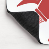 脂肪質のレトロロケットの船の赤 マウスパッド (コーナー)