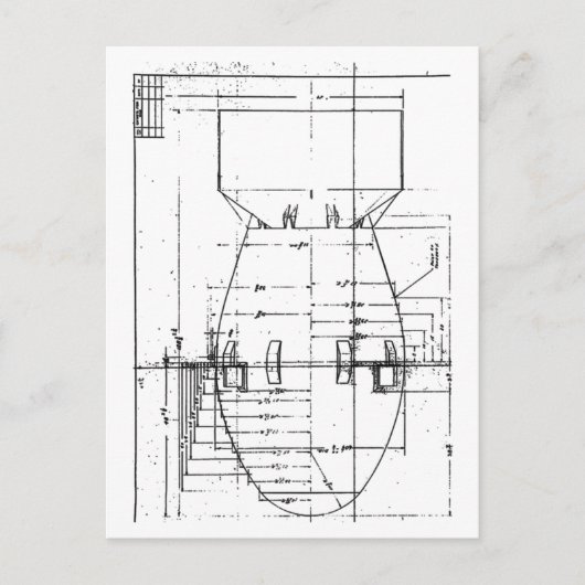 脂肪質の人の原爆 ポストカード (正面)