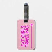 脂肪質の女の子の走行の荷物のラベル ラゲッジタグ (裏面縦)