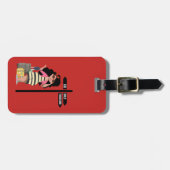 脂肪質の女の子の走行の荷物のラベル ラゲッジタグ (正面横)